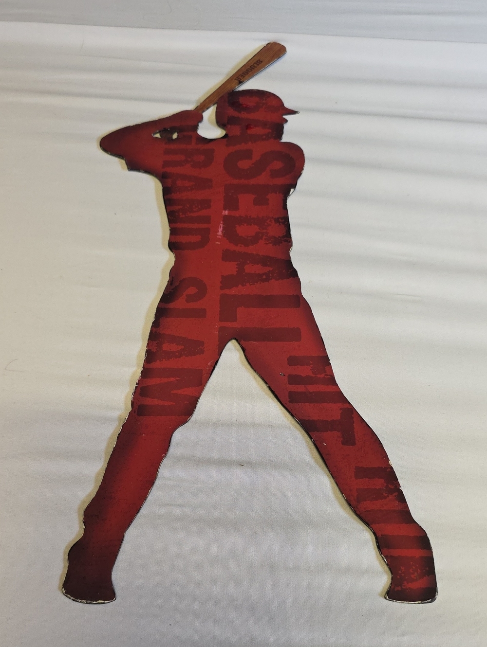 Red Baseball Batter Wall Art Metal Cutout Hobby Lobby
